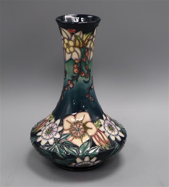 A Moorcroft Carousel pattern bottle vase, seconds height 29cm